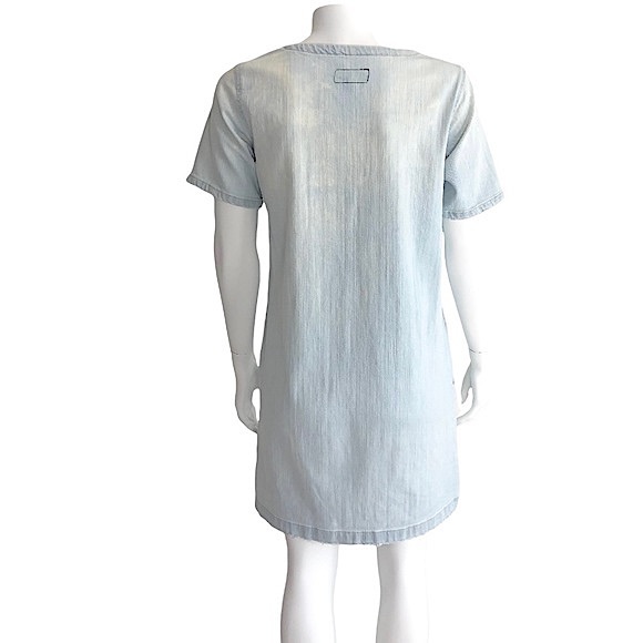 Current Elliott Splotchy Denim Dress in Avalanche - Picture 5 of 12